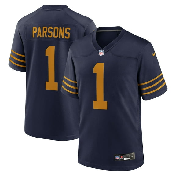 Men's Nike Micah Parsons Navy Green Bay Packers The 1923 Classic Game Jersey