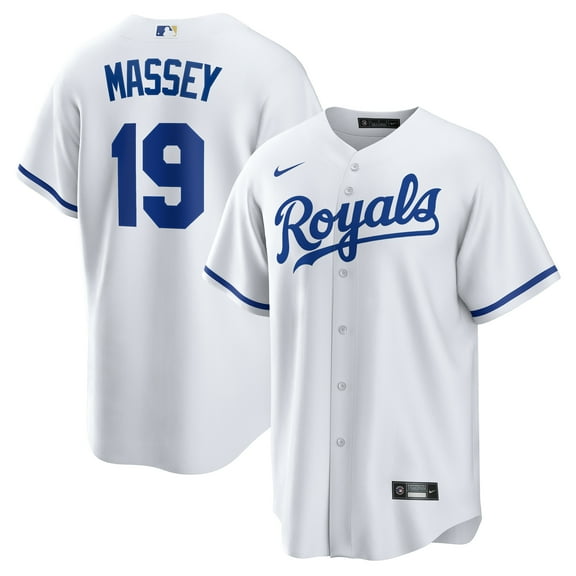 Men's Nike Michael Massey White Kansas City Royals Home Replica Jersey