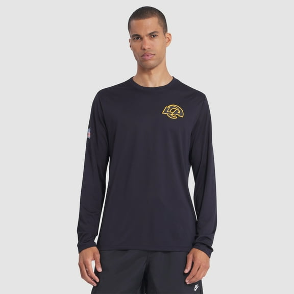 Men's Nike Midnight Blue Los Angeles Rams 2025 Rivalries Collection Sideline Legend Dri-FIT Long Sleeve T-Shirt