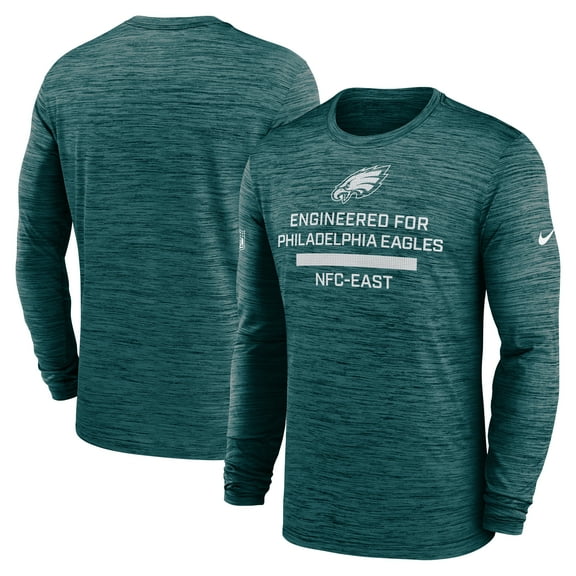 Men's Nike Midnight Green Philadelphia Eagles Sideline Velocity Performance Long Sleeve T-Shirt