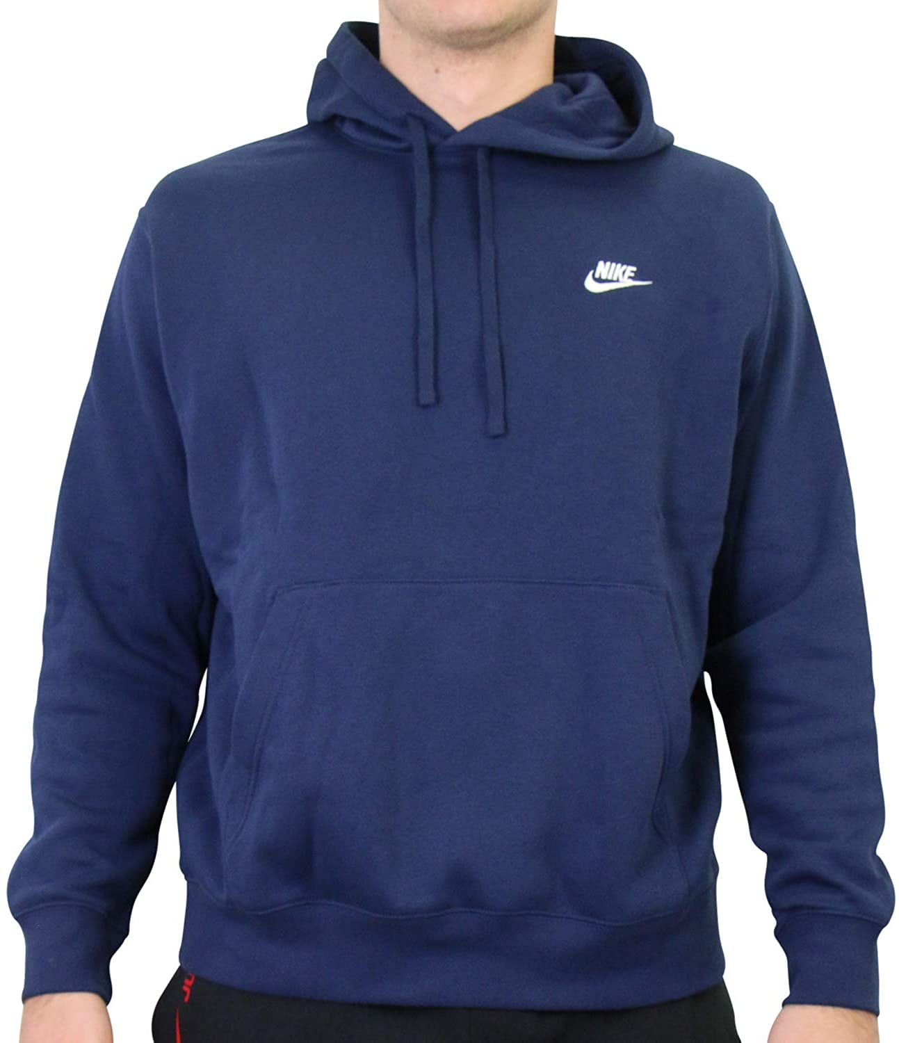 Men\'s Nike Midnight Navy/White Sportswear Club Fleece Pullover Hoodie  (BV2654 410) - M | Kapuzenshirts