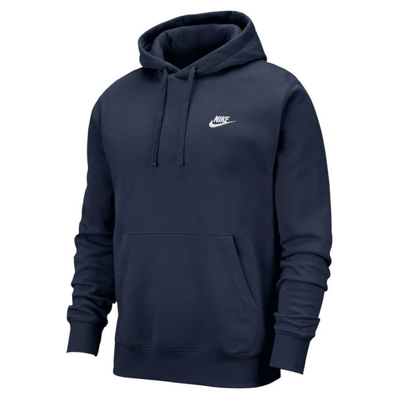 Men's Nike Sportswear Club Fleece Pullover Hoodie Color: Midnight Navy White Size: XL