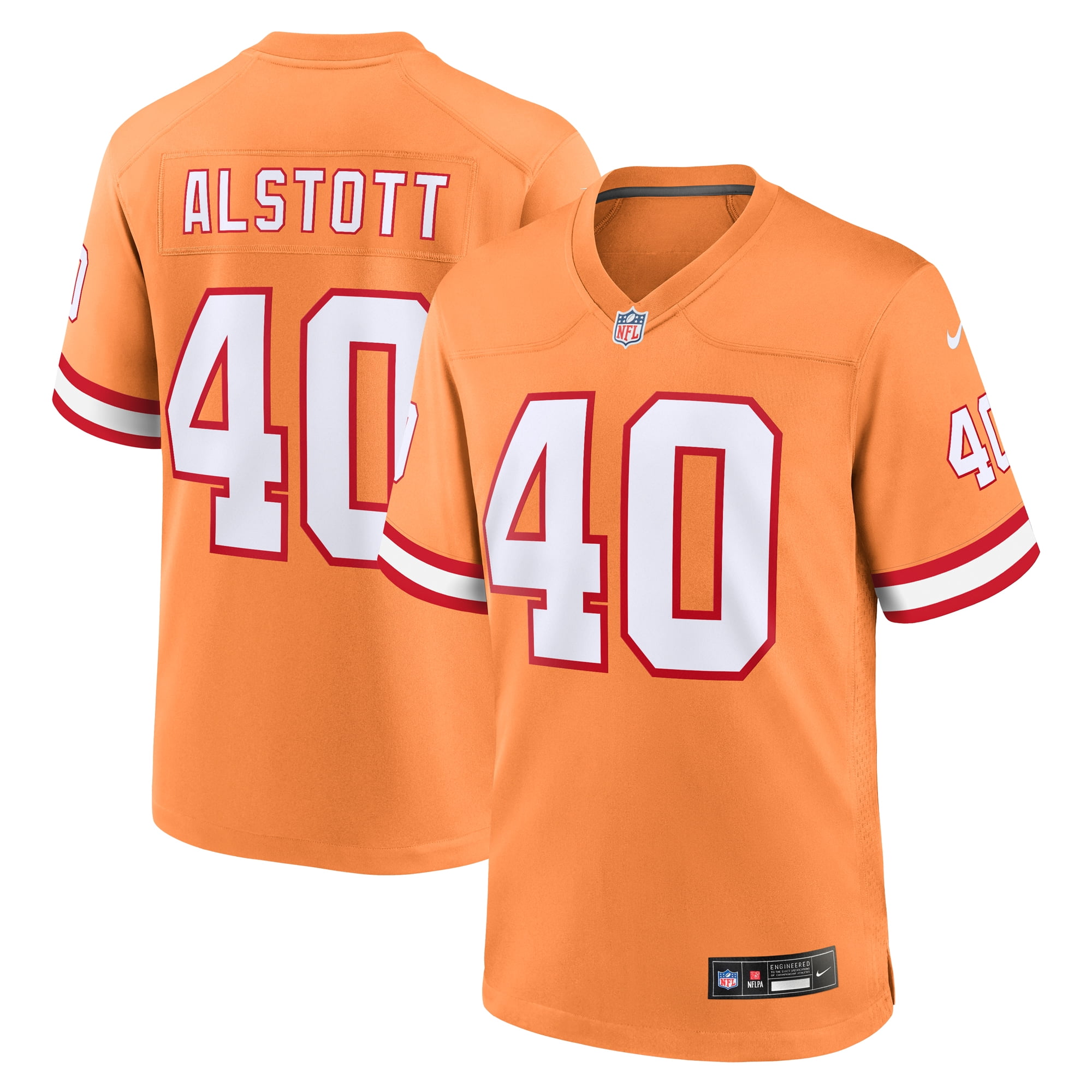 Men's Nike Mike Alstott Orange Tampa Bay Buccaneers Throwback Game