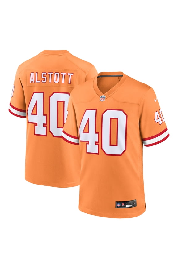 Men's Nike Mike Alstott Orange Tampa Bay Buccaneers Throwback Game Jersey