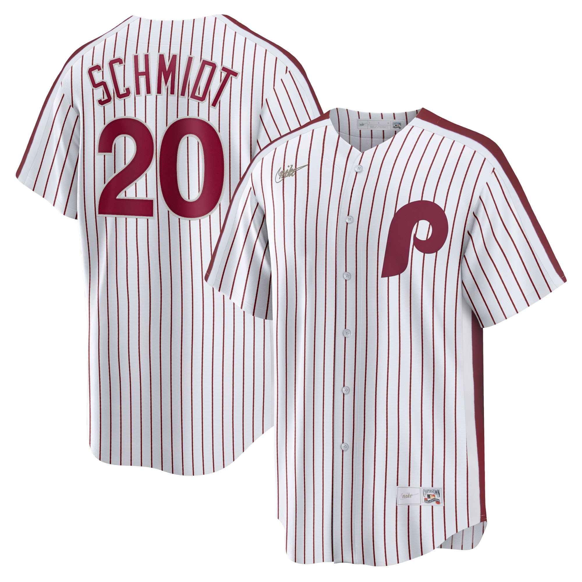 Men's Nike Mike Schmidt White Philadelphia Phillies Home Cooperstown  Collection Player Jersey 