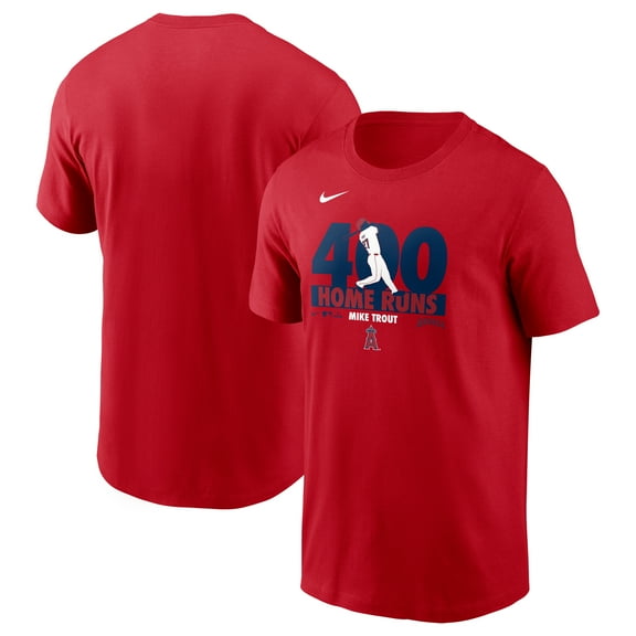 Men's Nike Mike Trout Red Los Angeles Angels 400 Career Home Runs T-Shirt