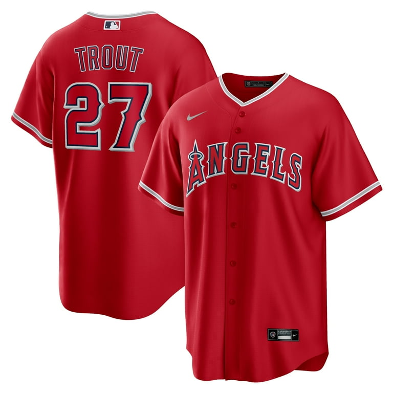 Men's Los Angeles Angels Mike Trout Nike Red Alternate Authentic Player  Jersey