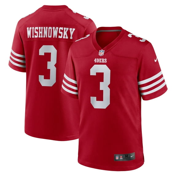 Men's Nike Mitch Wishnowsky Scarlet San Francisco 49ers Game Jersey
