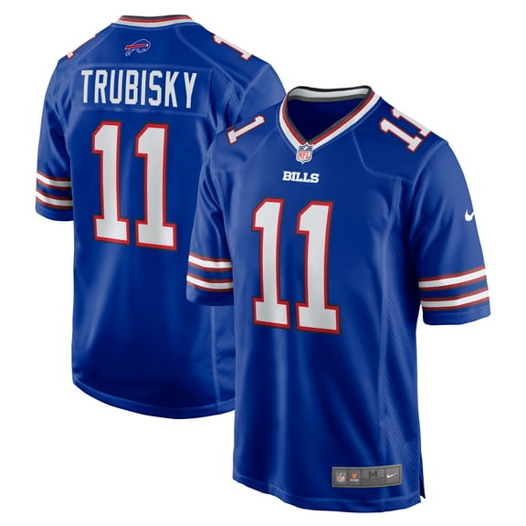 Men's Nike Mitchell Trubisky  Royal Buffalo Bills  Game Jersey