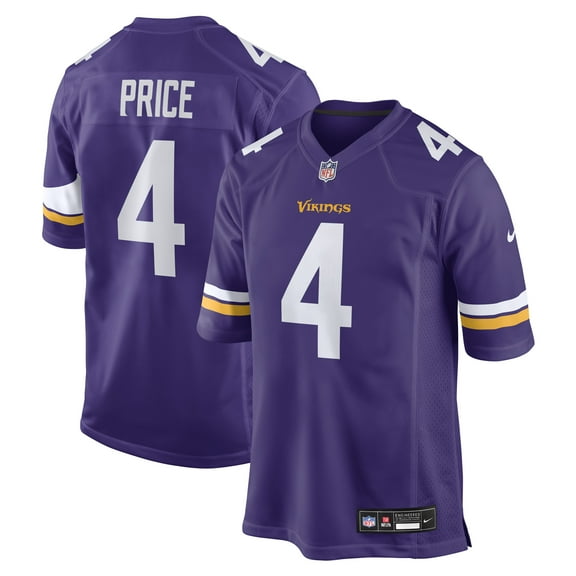 Men's Nike Myles Price  Purple Minnesota Vikings Team Game Jersey