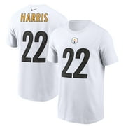 Men's Nike Najee Harris White Pittsburgh Steelers Player Name & Number T-Shirt