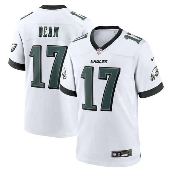 Men's Nike Nakobe Dean White Philadelphia Eagles White Game Jersey