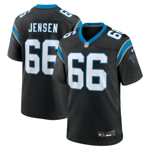 Men's Nike Nash Jensen Black Carolina Panthers Team Game Jersey