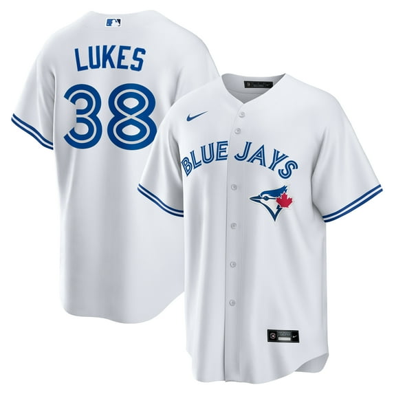 Men's Nike Nathan Lukes White Toronto Blue Jays Home Replica Jersey
