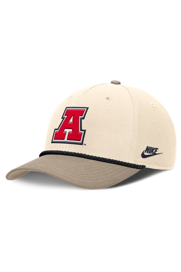 Men's Nike Natural Arizona Wildcats Rise Legacy Throwback Logo Adjustable Hat