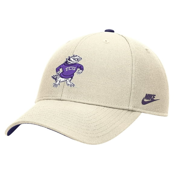 Men's Nike Natural TCU Horned Frogs Vintage Rise Dri-FIT Adjustable Hat