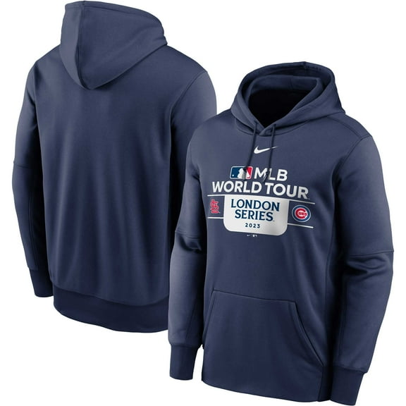 Men's Nike Navy 2023 MLB World Tour: London Series Chicago Cubs vs-St. Louis Cardinals Matchup Performance Pullover