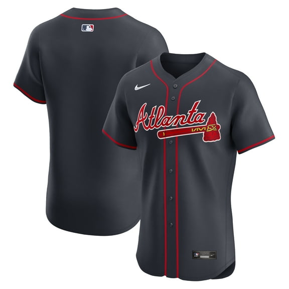 Men's Nike Navy Atlanta Braves Alternate Elite Jersey