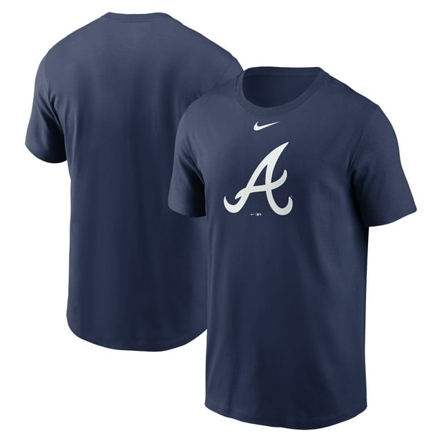 Men's Nike Navy Atlanta Braves Fuse Logo T-Shirt - Walmart.com