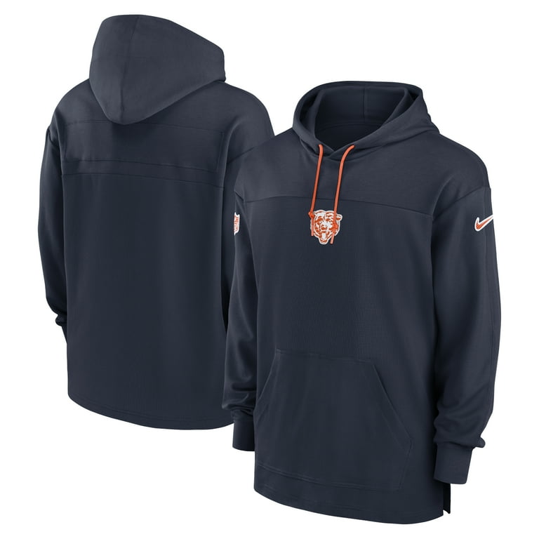 Men s Nike Navy Chicago Bears Sideline Jersey Pullover Hoodie Walmart