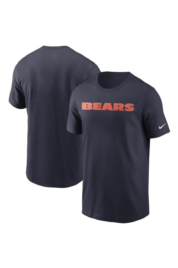 Men's Nike Navy Chicago Bears Team Wordmark T-Shirt