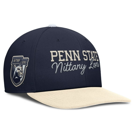 Men's Nike Navy/Cream Penn State Nittany Lions Pro Legacy Script Snapback Hat