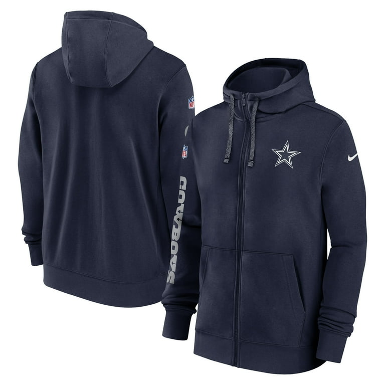 Men s Nike Navy Dallas Cowboys 2024 Sideline Club Full Zip Hoodie Walmart
