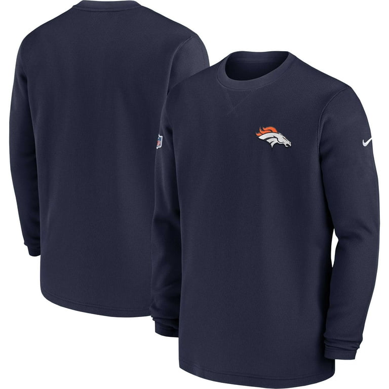 Men s Nike Navy Denver Broncos 2023 Sideline Throwback Heavy