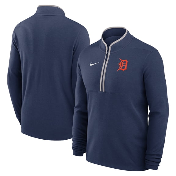 Men's Nike Navy Detroit Tigers Dri-FIT Victory Half-Zip Pullover