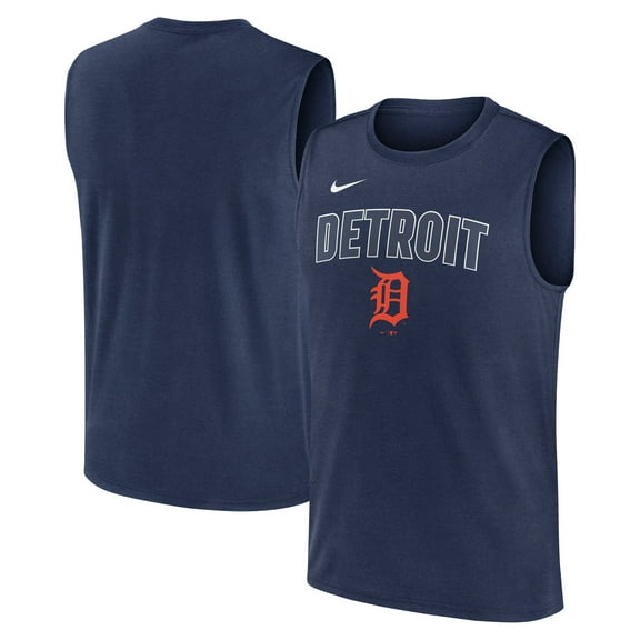Men's Nike Navy Detroit Tigers Knockout Dri-FIT Muscle Tank Top