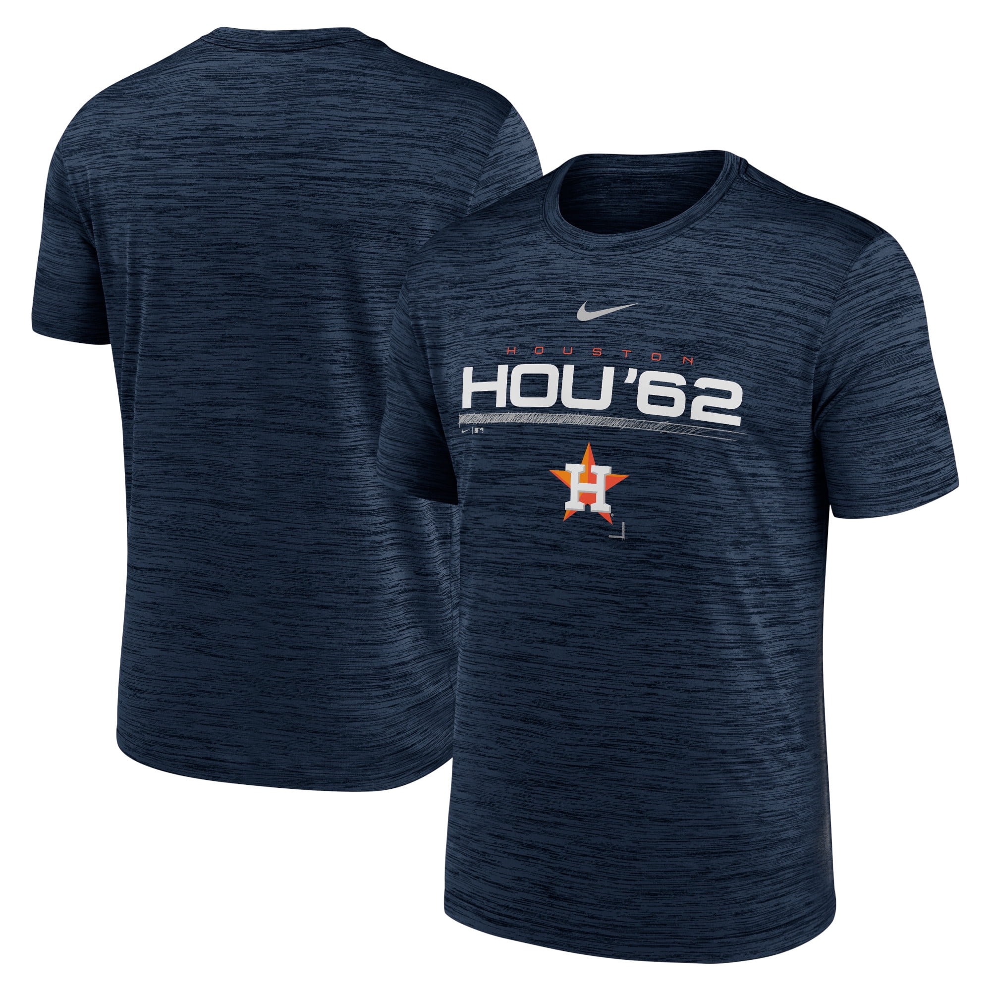 Men s Nike Navy Houston Astros City Connect Velocity Practice Performance T Shirt Walmart