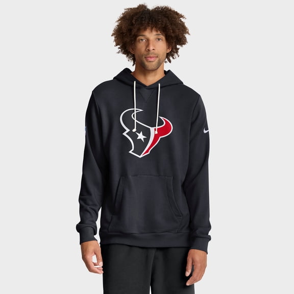 Men's Nike Navy Houston Texans Sideline Standard Issue Initial Home Dri-FIT Hoodie