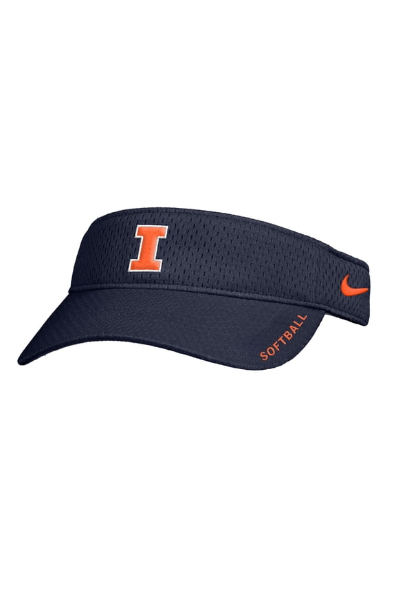 Men's Nike Navy Illinois Fighting Illini On-Field Softball Authentic Ace Performance Adjustable Visor