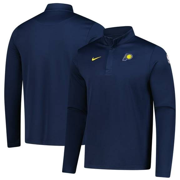 Men's Nike Navy Indiana Pacers 2025/26 Authentic Coaches Quarter-Zip Dri-Fit Top