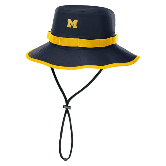 Men's Nike Navy Michigan Wolverines 2025 Sideline Apex Boonie Performance Bucket Hat
