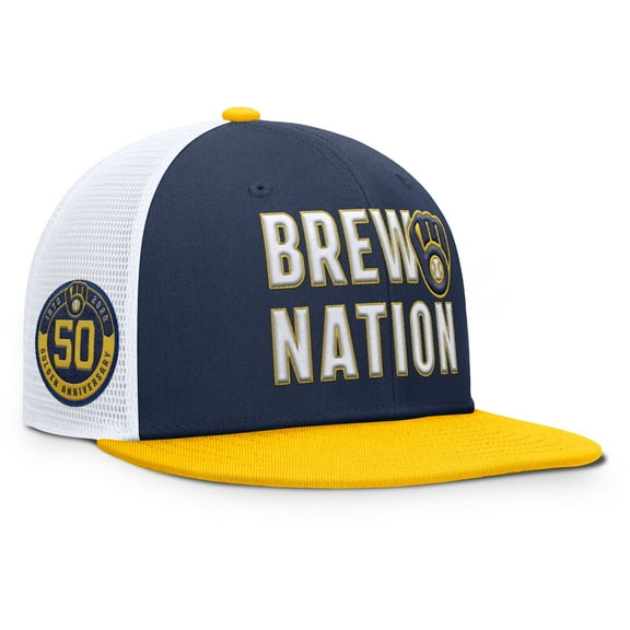 Men's Nike  Navy Milwaukee Brewers Pro Trucker Snapback Hat