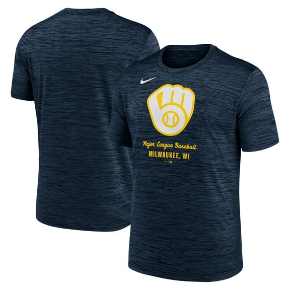 Men's Nike Navy Milwaukee Brewers Velocity Dri-FIT T-Shirt