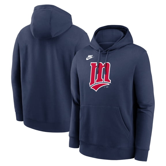 Men's Nike Navy Minnesota Twins Cooperstown Collection Logo Club Hoodie
