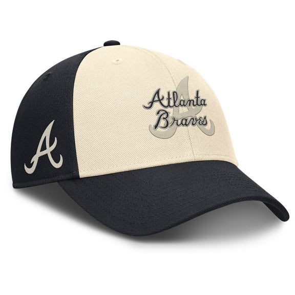 Men's Nike Navy/Natural Atlanta Braves Statement Club Performance Adjustable Hat