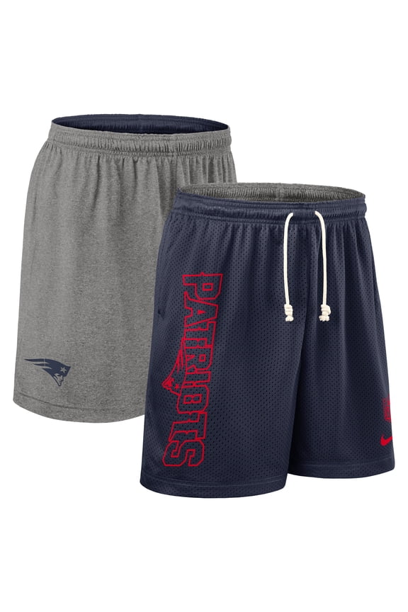 Men's Nike Navy New England Patriots Sideline Reversible Dri-FIT Shorts