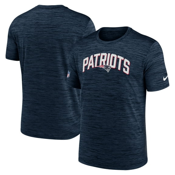 Men's Nike Navy New England Patriots Sideline Velocity Athletic Stack Performance T-Shirt