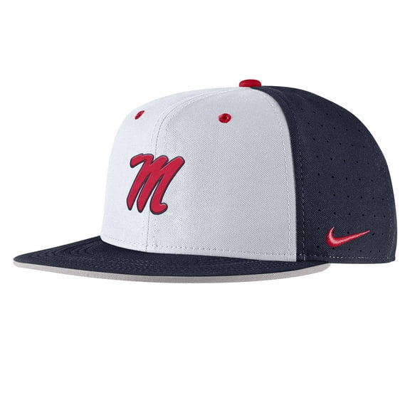 Men's Nike Navy Ole Miss Rebels 2025-On-Field True Performance Baseball Fitted Hat