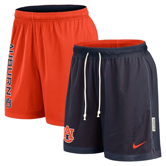 Men's Nike Navy/Orange Auburn Tigers Courtside Standard Issue Dri-FIT Reversible Shorts