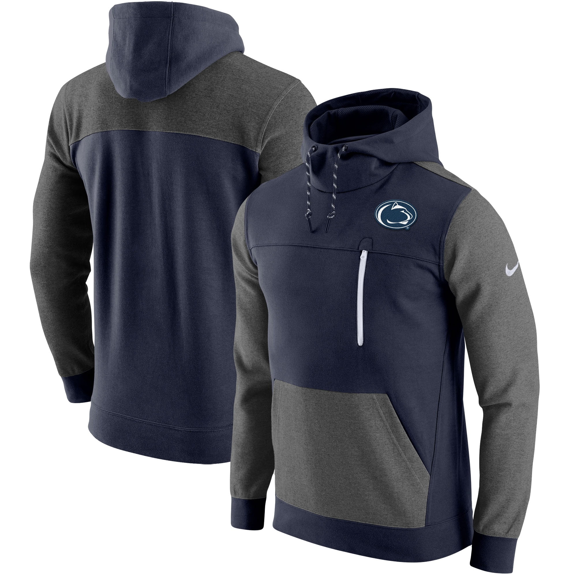 Men s Nike Navy Illinois Fighting Illini AV 15 2.0 Pullover Hoodie Color Ill Navy Size XL Walmart