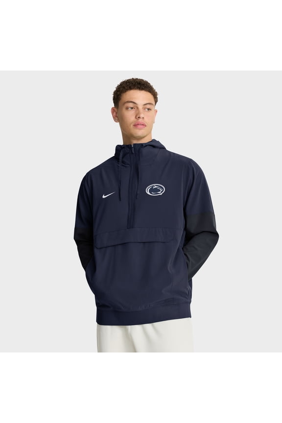 Men's Nike Navy Penn State Nittany Lions Anorak Half-Zip Hoodie Jacket