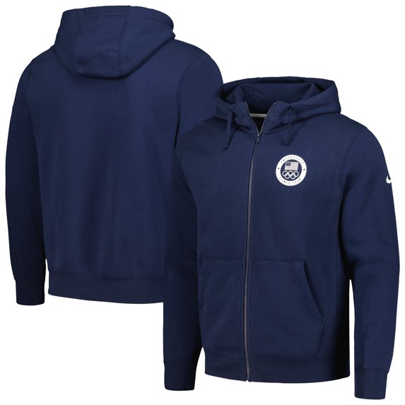 Men's Nike Navy Team USA Club-Pullover Hoodie