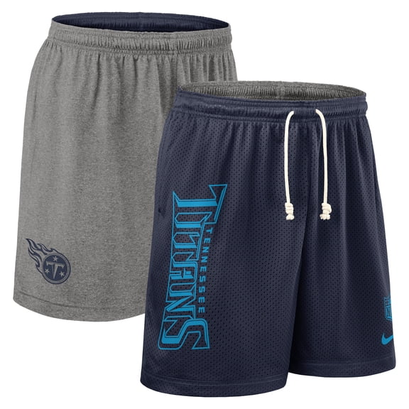 Men's Nike Navy Tennessee Titans Sideline Reversible Dri-FIT Shorts