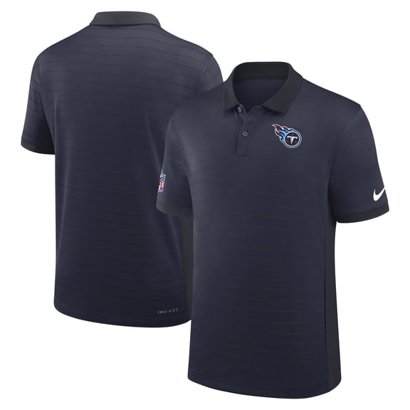 Men's Nike Navy Tennessee Titans Sideline Victory Stripe Dri-FIT Polo