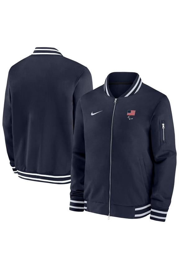 Men's Nike Navy U.S. Paralympics Full-Zip Bomber Jacket
