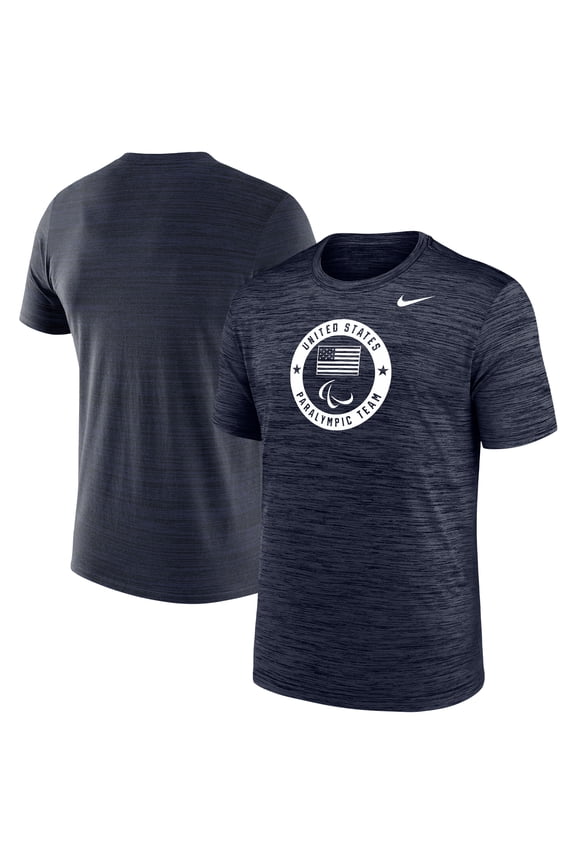 Men's Nike Navy U.S. Paralympics Team Issue Velocity Performance T-Shirt